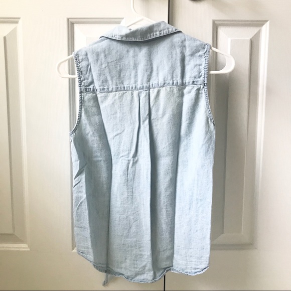 Soft Joie Chambray Tie Tank XXS - Picture 3 of 5